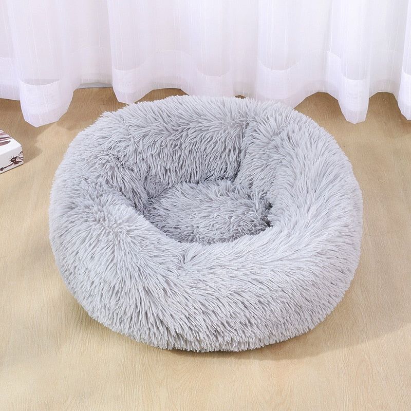 Super Soft Plush Dog Bed - Washable Velvet Pet Sofa & Kennel